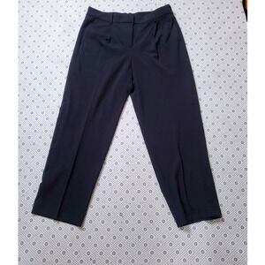 NWT J.Crew Black Pleated Cropped Dress‎ Pants Career Office Size 10